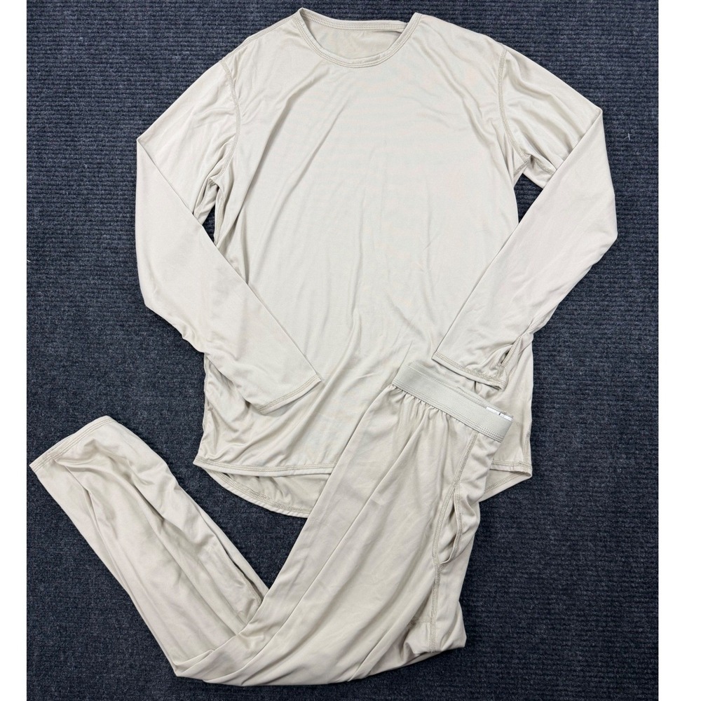 US Army ECWCS Gen III Level 1 Polartec Base Layer Set Tan Medium Regular Peckham